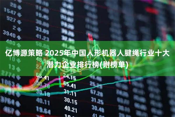 亿博源策略 2025年中国人形机器人腱绳行业十大潜力企业排行榜(附榜单)